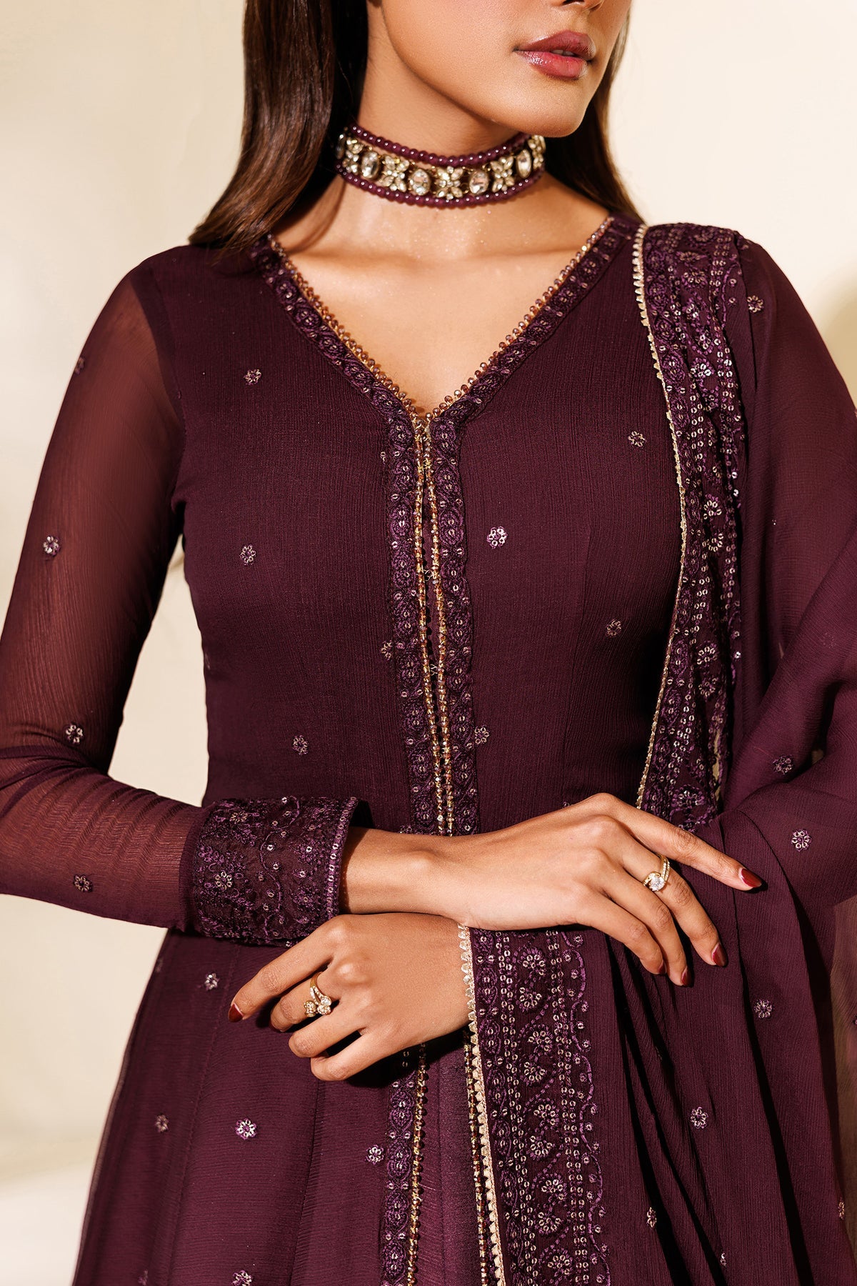 3 Piece embroidered suit