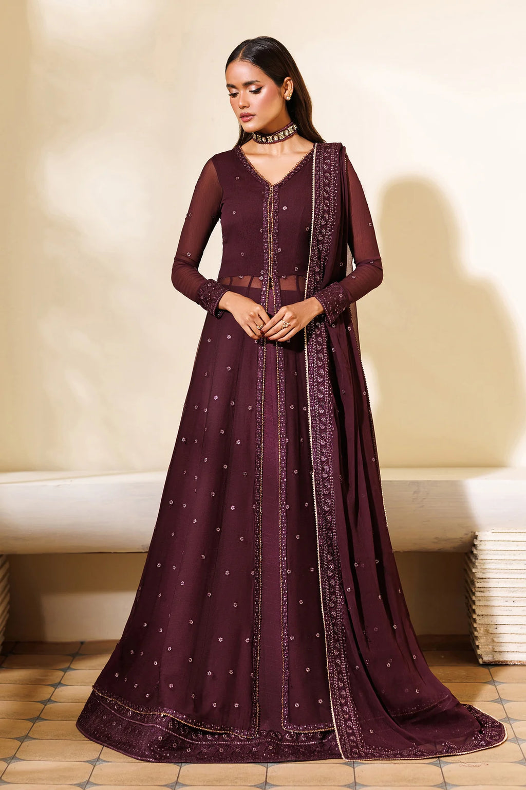 3 Piece embroidered suit