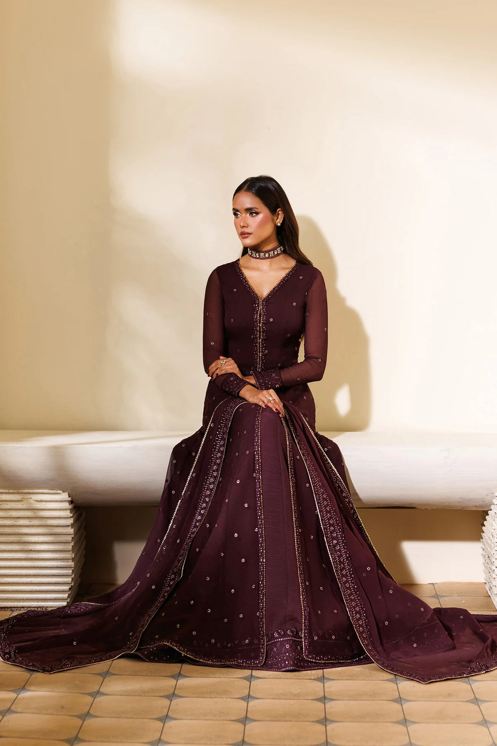 3 Piece embroidered suit