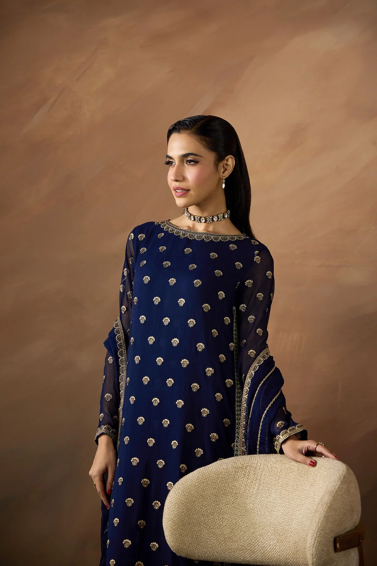 3 Piece embroidered suit