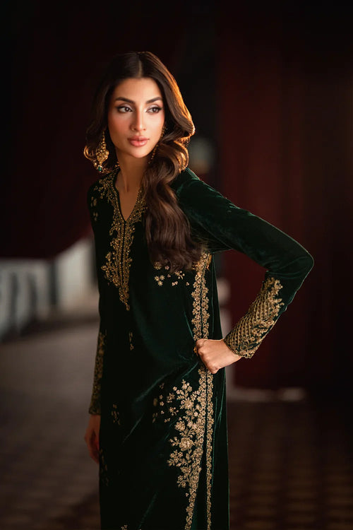 2 Piece embroidered Velvet suit ( Pre Order)