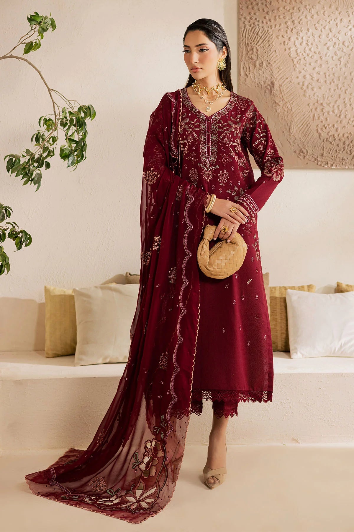 Embroidered suit 3 Piece ( Pre Order)