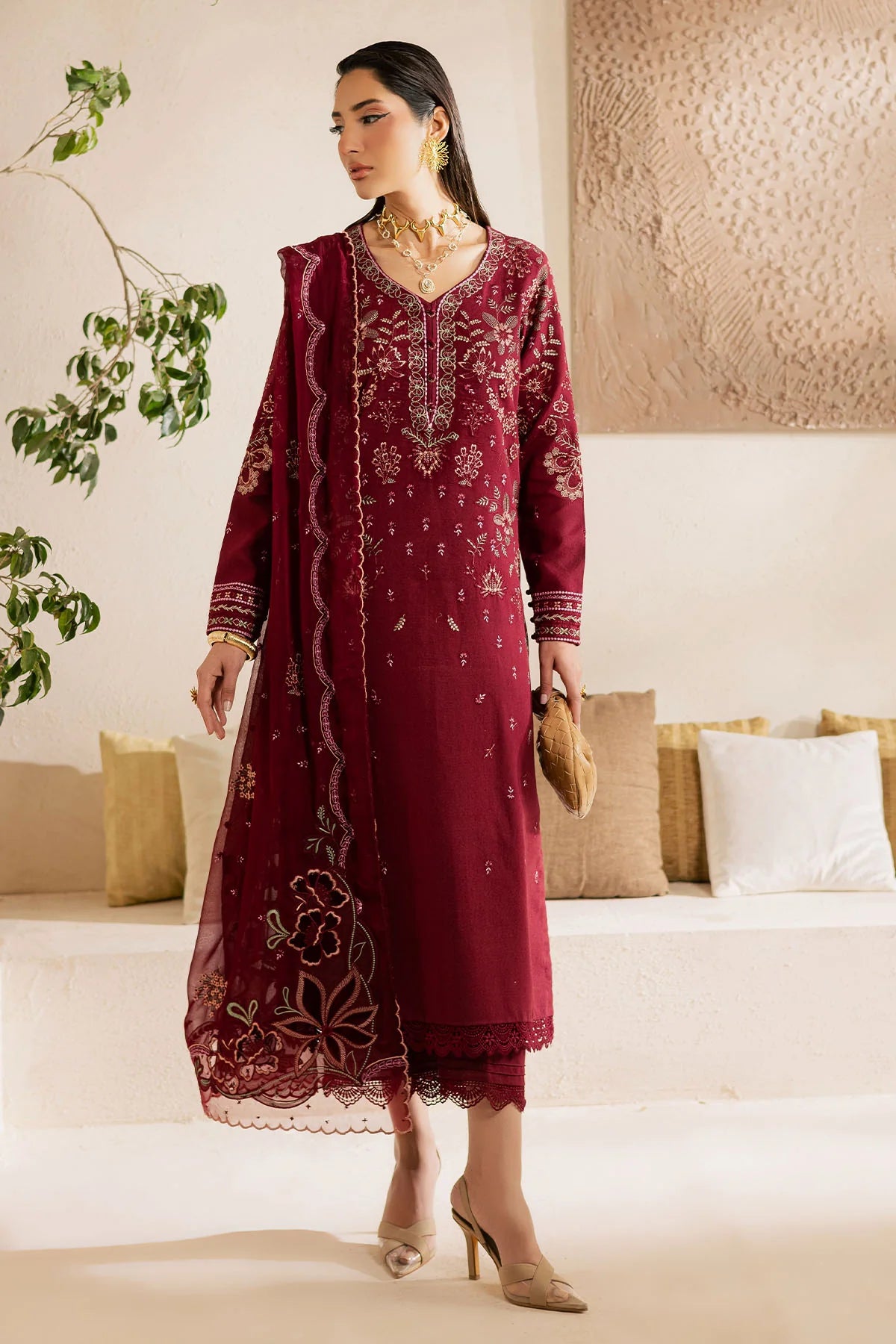 Embroidered suit 3 Piece ( Pre Order)