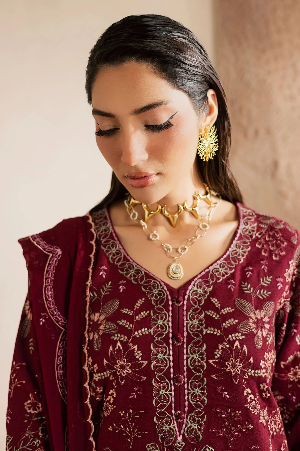 Embroidered suit 3 Piece ( Pre Order)