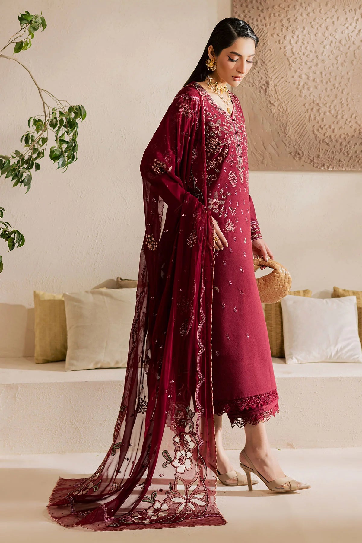 Embroidered suit 3 Piece ( Pre Order)