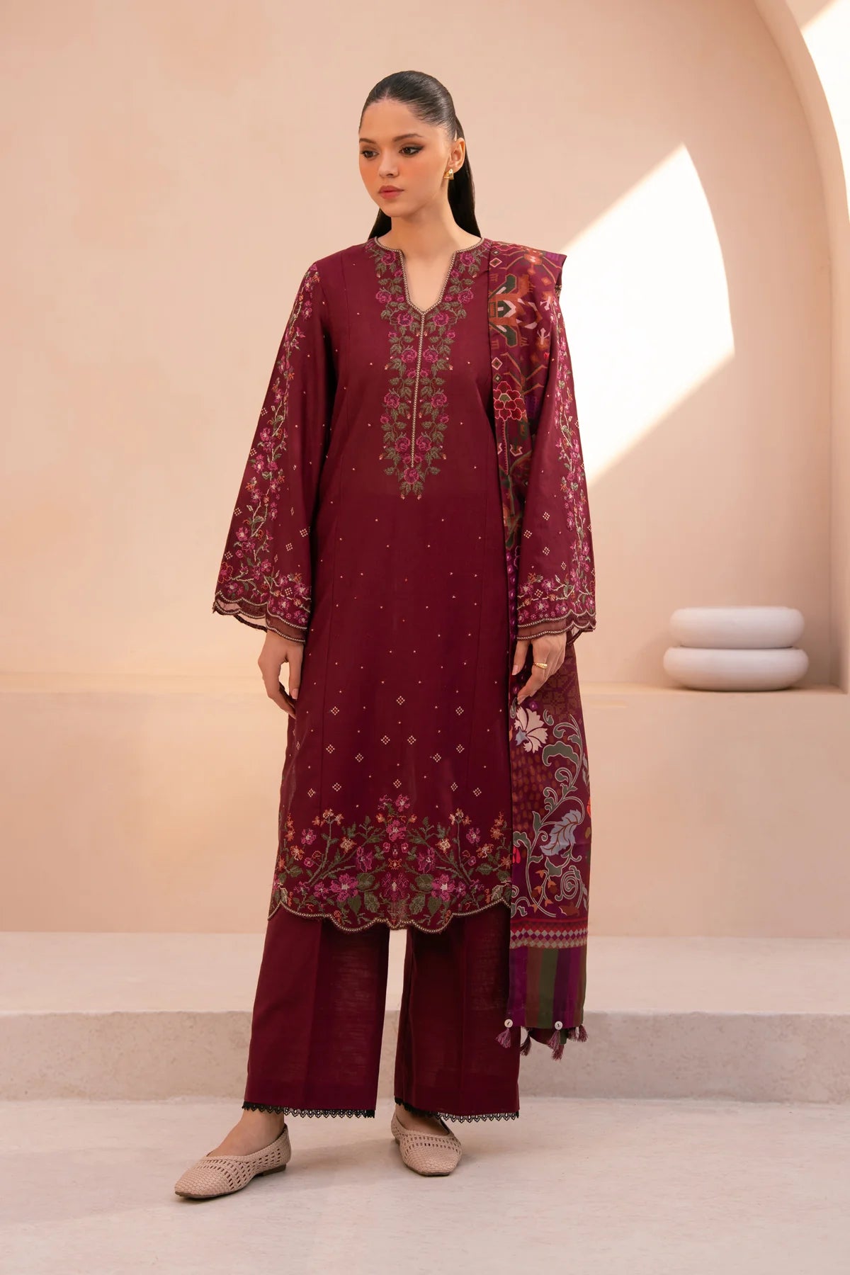 3 Piece embroidered suit (Pre Order)