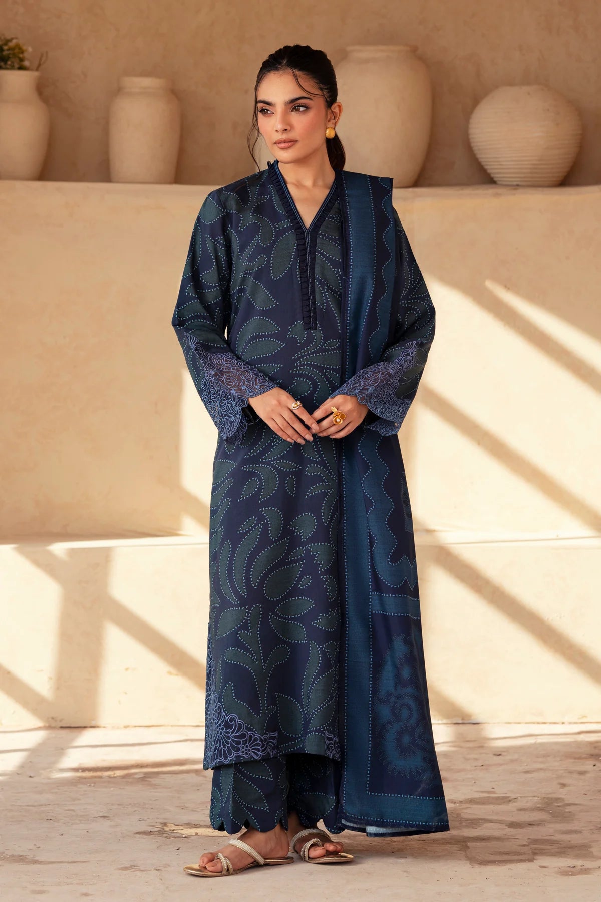 3 Piece embroidered suit (Pre Order)